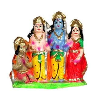 ram darbar Statue | ram darbar murti for Home | ram sita Idol ( 6 x 8.5 x 5 cm )