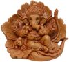 Ganesh Ganpati Bappa (Shoeflower) Idol for Car Dashboard | Living Room | Drawing Room | House Warming | Puja Ghar | Decoration & Gifting ( 8 x 14 x 11 cm ) D0042K