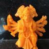 Marble Panchmukhi Hanuman Ji Fengsui Idol for Car Dashboard Showpiece Statue (Saffron)