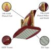 Hanuman Ji God Idol Photo Frame for Car Dashboard, Table D?cor|MDF 1B Wooden Frame and 24K Gold Plated Foil and Engraved Pillars of Brass|Idol for Pooja, Gifts Items (7X 9CM)