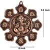 Hindu Lord Ganesha Metal Wall Hanging Sculpture Elephant God Ganesh Idol Home D?cor Decorative Wall Mask (20 cm x 1 cm x 24 cm)