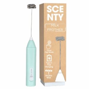 Rechargeable Handheld Milk Frother - 3-Speed Electric Foam Maker for Coffee, Coffee Frother Mixer, Stand-up Design, for Cream, Latte, Cappuccino Type C Charging 1200 mAh Battery