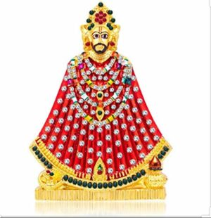 Khatu Shyam Idol in Brass Material | Multicolored | Suitable for car Dashboard | Office Table | Home Decor | Hone Temple puja | Festival pujan | Gift Item