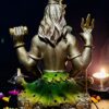 Lord Shiva Statue Metallic Finish Pooja Mandir Room, Shankar Mahadev Showpiece Idol, Shiv Ji Murti, Home & Office Decor, Marriage Gift - Gold (7 x 5 x 2.5) Inches