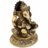 Brass Lord Ganesha Idol Sculpture for Good Luck and Success
