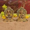 Lakshmi Ganesha Idol Set - Metal Gold Plated Showpiece for Diwali Gifts and Puja