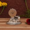Metal Laddu Gopal Makhan Krishna Statue Idol, 3.5x4x2 Inches, Silver