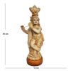 1.5 Feet Krishna showpiece Idol Decorative Statue Figurine for Home Decor Craft Gifts for House Warming for Living Room, Beige, 40 X 16 X 11 cm, Resin