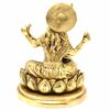 Brass Goddess Saraswati Idol, Standard, Gold, 1 Piece
