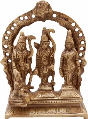 Brass Ram Darbar Idol, Standard, Antique Brown, 1 Piece