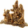Metal Shiva Parvati Idol, Gold, 1 Piece