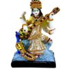 Saraswati on Lotus | Saraswati Goddess Murti Idol Statue Sculpture Figurine - Resin - Multi - 6" Inches