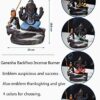 0327 Lord Shiva Smoke Fountain Incense Burner with 10 Backflow Cones (7 cm x 7 cm x 12, Blue)(Ceramic, Conical)