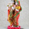 Radha Krishna Kishan Standing on a Lotus Murti Idol Statue Sculpture - Resin - 16" Inches