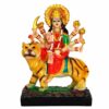 Goddess Nav Durga Devi Sherawali MATA Murti Statue for Puja Showpiece Car Dashboard Gift Item (Multicolor, 19.7 X 14 Cm),Resin