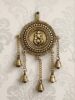 Lord Ganesha Decorative Brass Wall Hanging with 5 Bells, Gold, One Size (BGG519)