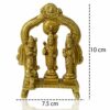 Brass Lord Ram Darbar Murti | Rama Sita Lakshman Hanuman Statue | Ram Parivar Murti for Home Temple | Small Size 4 Inch Approx