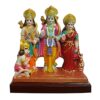 Steel Ram Darbar Idol - 18 cm Home Desktop Table Decoration for Pooja and Gift