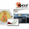 Gold-plated Foil on Acrylic base Hexa- Hanuman ji with Prayer Beads Car Dashboard Idol - Multicolour, 2.5 cm x 5 cm x 5.5 cm