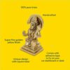 100% Pure Brass Lord Hanuman Idol, Hanuman Ji Murti for Car, Desk, Home Mandir, Yellow Antique Finish