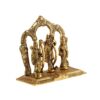 Metal Lord Ram Darbar Idol Set with Sita, Laxman, and Hanuman Ji Statues for Home Temple, Office, Gifts - Gold