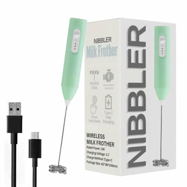 Home Rechargeable Milk Frother & Coffee Whisker with Dual Spring Technology | 1 Year Replacement Warranty | Easy Storage