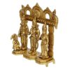 Brass Ram Darbar Idol Statue for Home Decor, 7.5 Inch Height, Gold Color, Includes Sita, Laxman, Hanuman for Mandir Temple