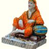 Resin Lord Sai Baba Statue Idol Murti Gift Showpiece (17.5 x 12.5 x 22.5) cm, Orange, 1 Piece