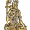 Lord Shiv Idol Shiva Statue Shankar Murti (B-44) Antique Gold Metal Statue for Home D?cor Car Dashboard Mandir Pooja Murti Temple Puja Office Table Showpiece