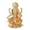 Goddess Laxmi Idol Gold Plated Statue for Home Puja Decor
