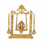 Brass Ganesh Jhula Hanging Bells with Chain, Kirtimukha Idol, Ganesha Swing Statue for Home Decor, Office, Mandir, Gift