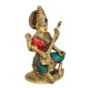Goddess Saraswati Murti Saraswati Idol Brass Statue for Home Entrance Good Luck Vastu Decoration Showpiece and Gift Height 6.5 inches