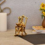 Ganesh Idol Murti for Home Decor, Lord Ganesha Reading Ramayana Statue, God Ganesh Sculpture, Home Office Decor