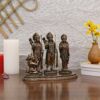 Bronze Finish Lord Ram Darbar Statue Religious Idols Ram Sita Laxman Hanuman Murti Puja Gifts Showpiece Sculpture(Size 9.5 x 7.5 Inches).