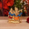 Lord Shiv Parivar Idol Shiv Ganesha Showpiece - God Shiv Parvati Ganesh Shiva Idols Sculpture Murti (Size 3.5 x 2 Inches).
