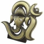 Ganesh Idol Green Metal Statue for Car Dashboard, Mandir Murti, Home Decor, Office Table Showpiece