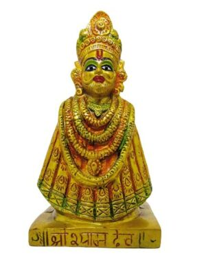 Shyam Baba Brass Hand Painted Decorative Big Size Heavy Weight Idol L8.5xB6.5xH15cm