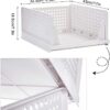 3 Pieces Wardrobe Organizer Set, Foldable & Stackable Polypropylene Closet Basket for Clothes, Cupboard Storage Solution