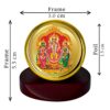Murugan Valli Gold Plated Metallic Car Frame, Table Decor| MCF 1C Classic Murugan Valli and 24K Gold Plated Foil| Religious Frame Idol for Pooja, Worship, Gifts Items (5.5 CM x 5.0 CM)