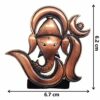 Lord OM Ganesh Idol | OM Ganesha Idol | Ganpati Vinayaka (Design-61) Brown Metal Statue for Car Dashboard | Mandir Murti | Home Decor | Office Table Showpiece (L*B*H-6.7 x 0.3 x 6.2 Cm)