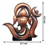 Ganesh Idol Brown Metal Statue for Car Dashboard, Mandir Murti, Home Decor, Office Table Showpiece