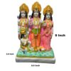 Home Dcor Marble Ram Darbar with Sita Laxman Hanuman Statue Murti Idol for Pooja Room -9" Height | Ram Rama Mandir for Home Dcor
