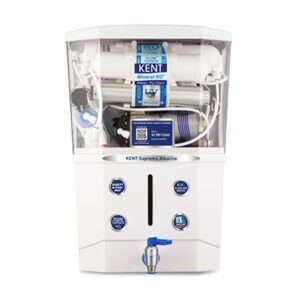 KENT Supreme Alkaline RO Water Purifier|RO+UV+UF+Alkaline+TDS Control+UV LED Tank |.0001 Micron RO Membrane|Auto flush feature|20LPH|Ideal for Borewell/Tanker/Municipal Water