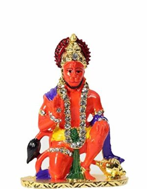 28237 Lord Hanuman Car Dashboard God Idol (Orange)