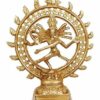 Idol Lord Shiva Dancing Natraj/Nataraja Statue Brass Handcrafted Decorative Sculpture | (L X B X H - 5 X 1.5 X 6) Inches, Weight 390 GMS