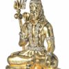 Lord Shiv Idol Shiva Statue Shankar Murti (B-44) Antique Gold Metal Statue for Home D?cor Car Dashboard Mandir Pooja Murti Temple Puja Office Table Showpiece