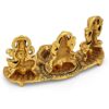 Diwali Gift Items Laxmi Ganesh Saraswati Metal Murti Idol with Diya Showpiece, Diwali Decoration Items for Home Decor, Diwali Gift for Family Friends and Corporate Office,Golden Pooja