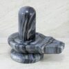 Big Size Grey/Black Natural Stone Shiva Lingam Idol for Daily Pooja