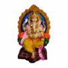 Ganapathy showpiece Ganapati Idol Ganapathi Murti Ganesh Statue Home Decor House Warming Gift for Living Room (Multicolour, 21 cm X 14 cm X 9 cm)