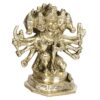 Brass Panchmukhi Sitting Bajrangbali Lord Hanuman Idol for Spiritual Protection Showpiece Statue for Home Office and Gifting Height 7 Inches
